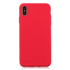 Anymob iPhone Case Red Simple Solid Color Ultra thin Soft TPU Cases Candy Color Back Cover