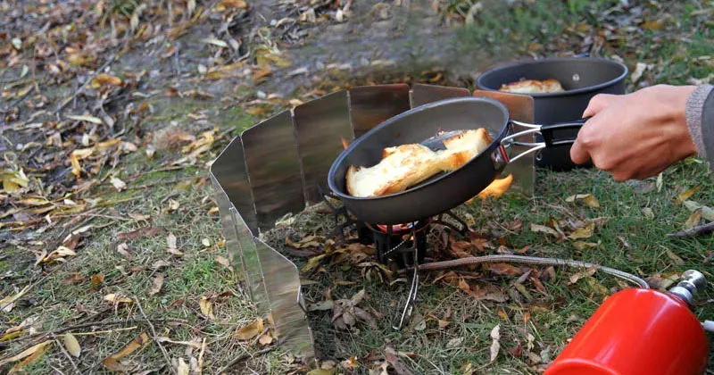 APG Camping Frying Pan Plate Folding Handle Outdoor Tableware Picnic Pot Cookware