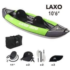 Aqua Marina - Laxo-320 Leisure Kayak-2 person. Inflatable deck. Kayak paddle set included.