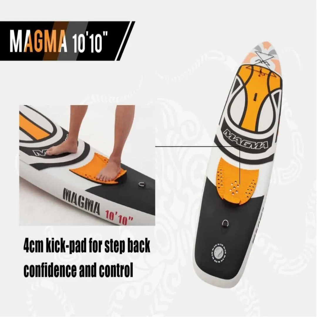 Aqua Marina Magma 10'10" Inflatable Stand Up Paddle Board (6" Thick) with Adjustable Paddle