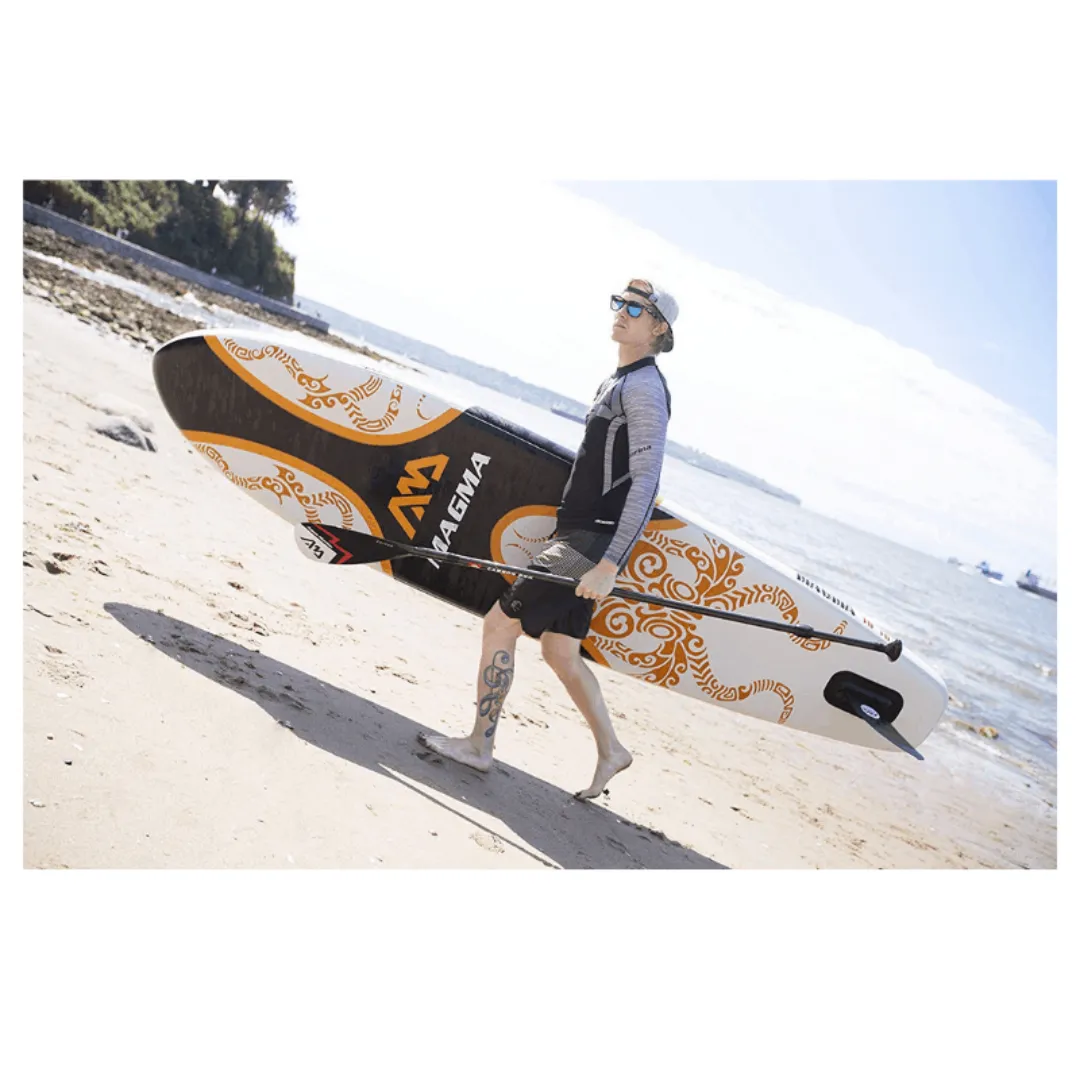 Aqua Marina Magma 10'10" Inflatable Stand Up Paddle Board (6" Thick) with Adjustable Paddle