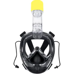 AQUAROBOTMAN 180° Full Face Snorkel Mask for Adult Kids Anti-Fog Anti-Leak Dry Top Set