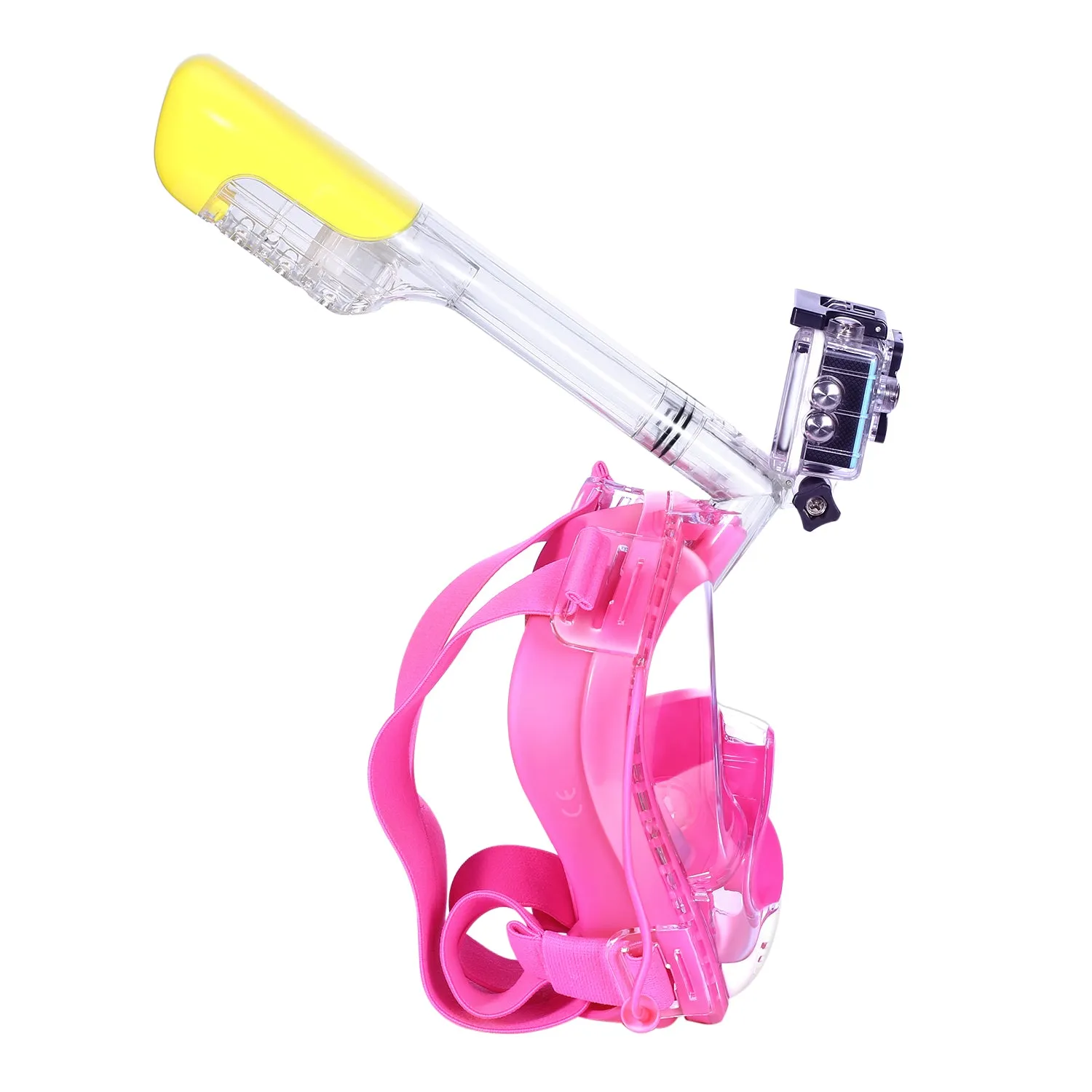 AQUAROBOTMAN 180° Full Face Snorkel Mask for Adult Kids Anti-Fog Anti-Leak Dry Top Set
