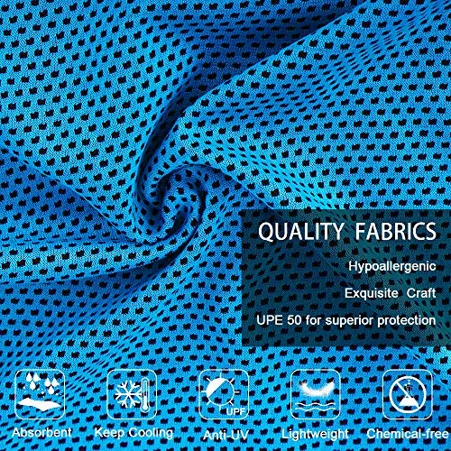 Awroutdoor Gym Ice Cooling Towels, 4 PCS Ice Sports Cool Cold Towel Quick Dry Bandana Neck Scarf for Yoga Golf Travel Gym Sports Camping Football Running Workout & Outdoor Sports