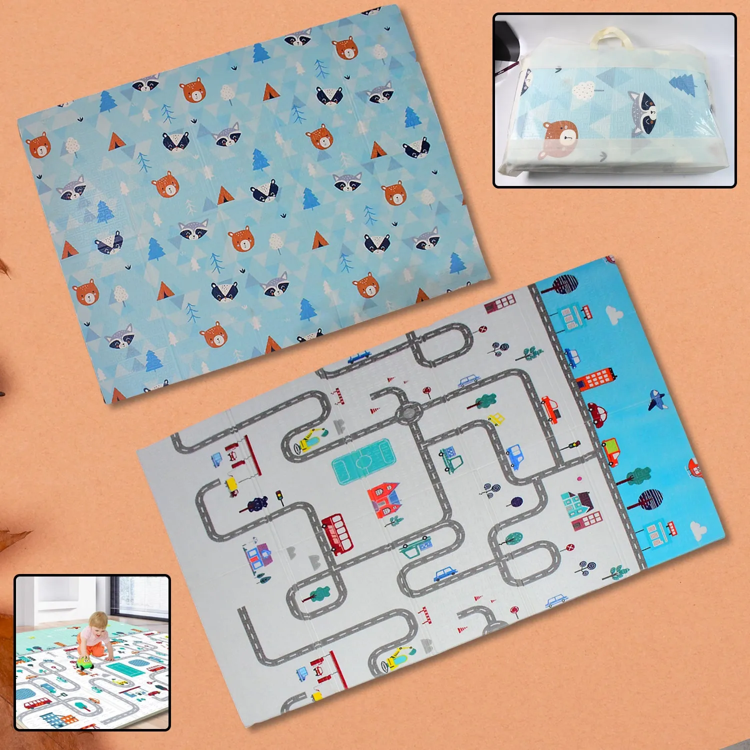 Baby Play Mat, Foam Play mat for Baby Floor Play Baby Crawling Mat (180x120 cm / 1 Pc)