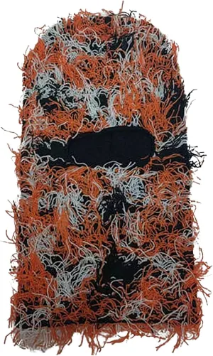 Balaclava Distressed Outdoor Warm Ski Mask Fuzzy Knitted Full Face Cold Weather Windproof for Men Women One Size
