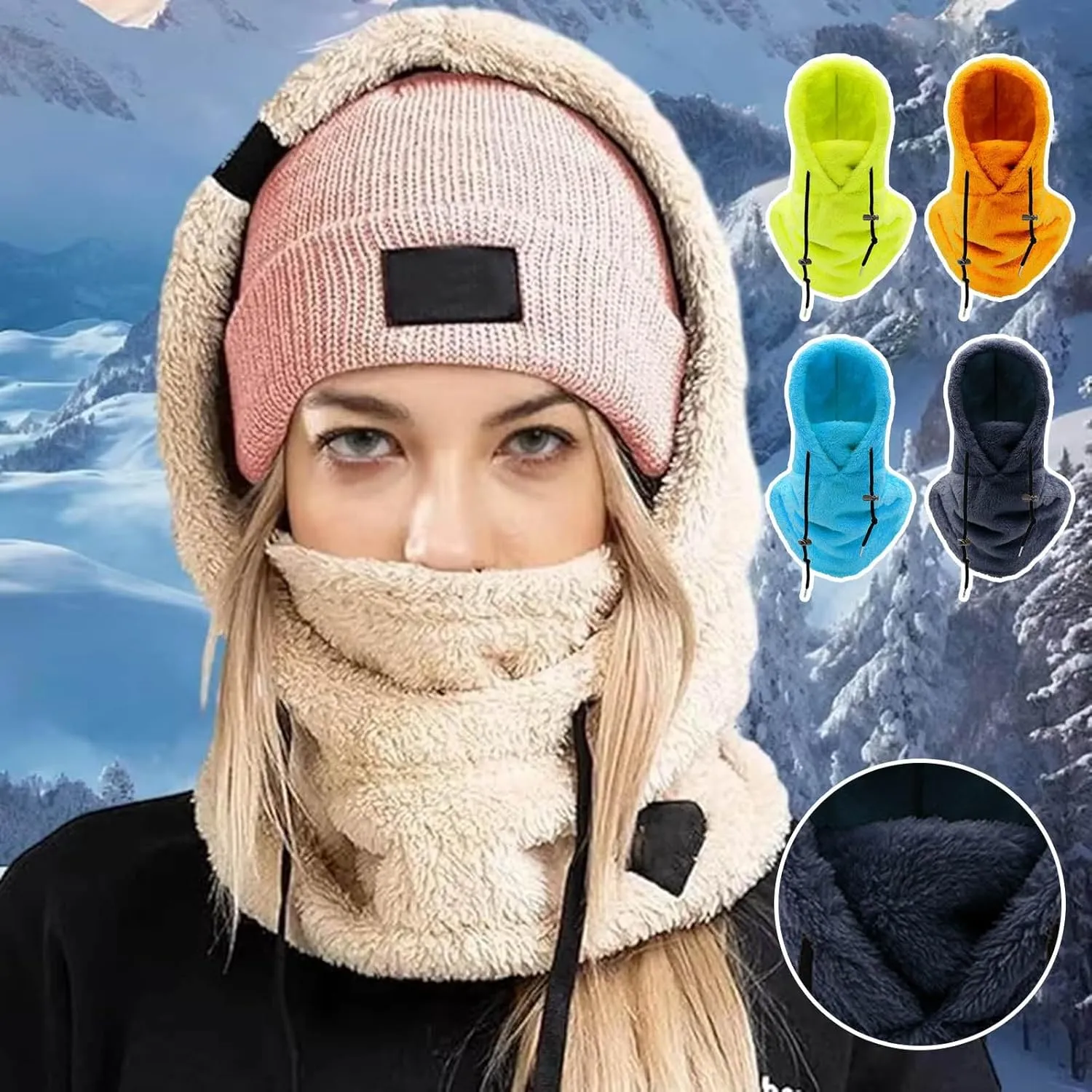 Balaclava Ski Mask Windproof Face Mask for Men Women Winter Thermal Cold Weather Cover Cap Scarf for Men Women