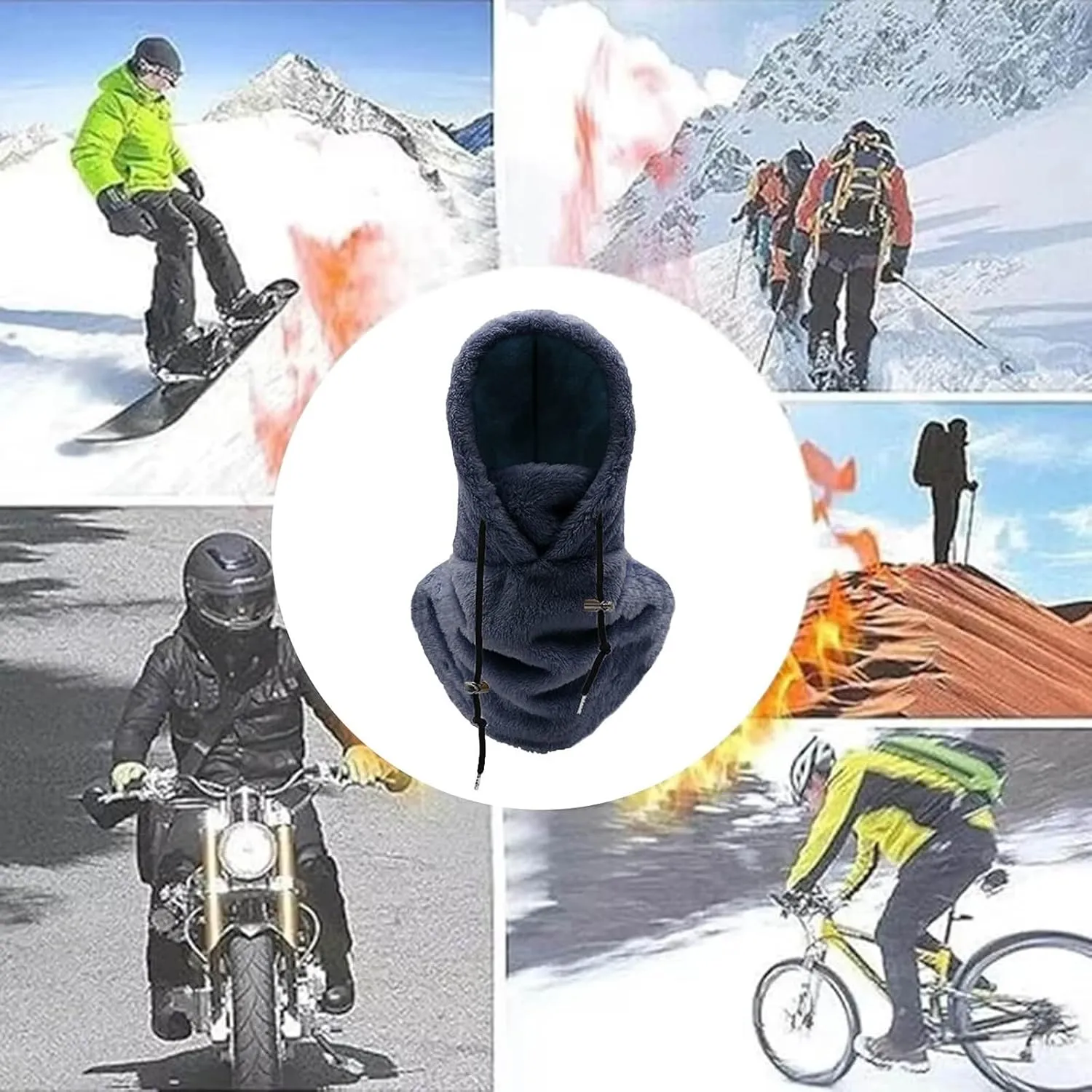 Balaclava Ski Mask Windproof Face Mask for Men Women Winter Thermal Cold Weather Cover Cap Scarf for Men Women