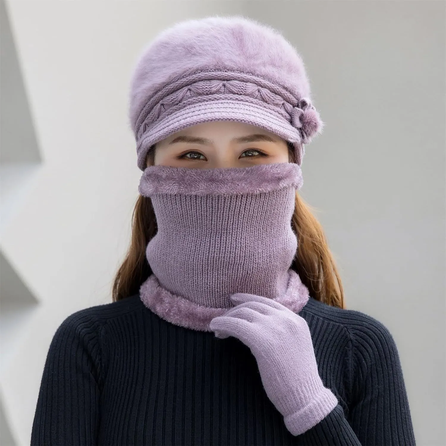 Balaclava Winter Ski Mask for Men Women, Face Mask Hat Neck Windproof Hooded Scarf Cold Weather Warm Face Cover