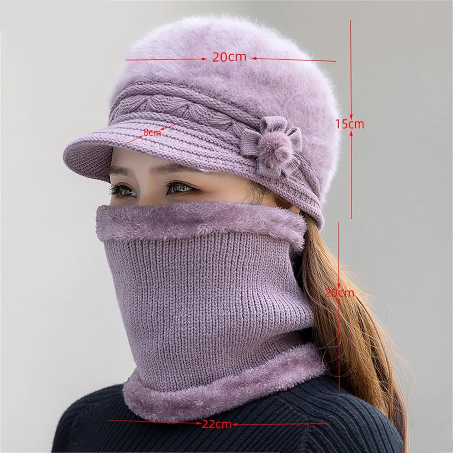 Balaclava Winter Ski Mask for Men Women, Face Mask Hat Neck Windproof Hooded Scarf Cold Weather Warm Face Cover