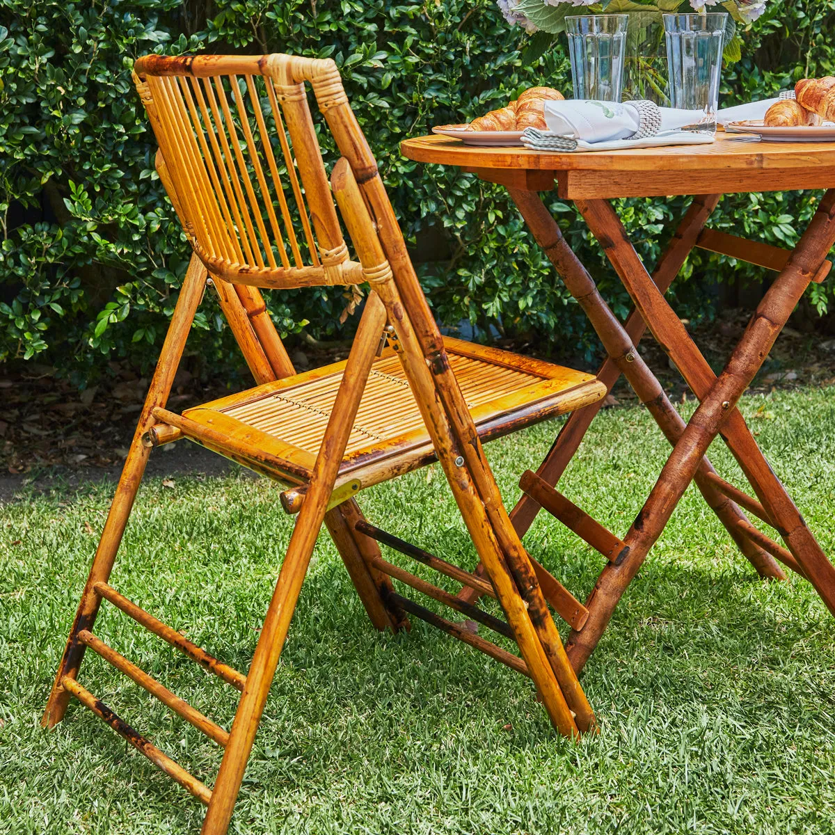 Bamboo Folding Chair Natural