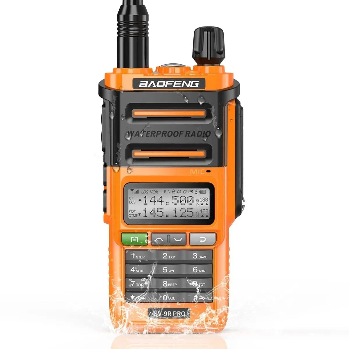 Baofeng UV-9R Pro IP68 Waterproof Walkie Talkie Dual Band VHF UHF Type-C Long Range UV-9R Plus Portable CB Ham Two Way Radio