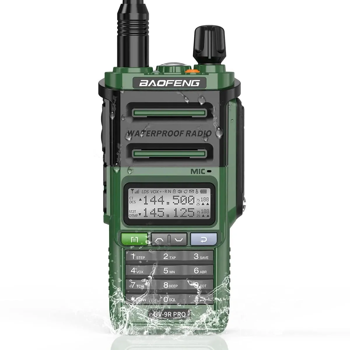 Baofeng UV-9R Pro IP68 Waterproof Walkie Talkie Dual Band VHF UHF Type-C Long Range UV-9R Plus Portable CB Ham Two Way Radio