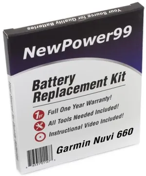 Battery Replacement Kit For The Garmin Nuvi 361-00019-06 GPS