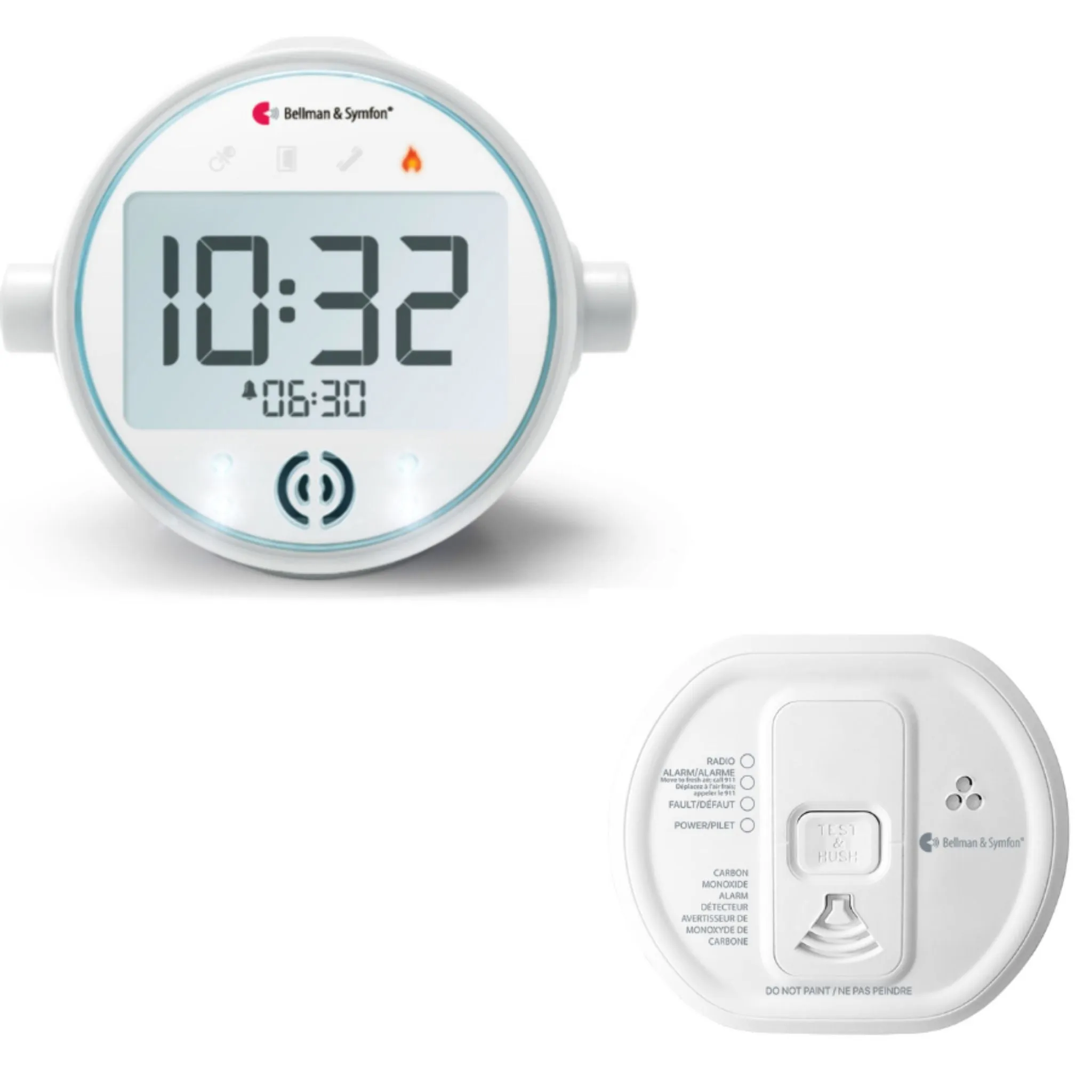 Bellman Visit Alarm Clock Receiver   Smoke Detector Transmitter Bundle
