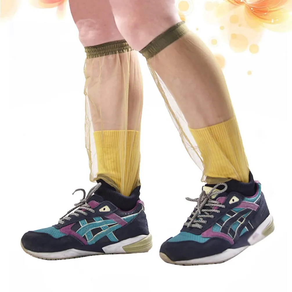 BESPORTBLE Anti Mosquito Net Leg Gaiters Sleeves Feet Protector Support Bug Pants for Outdoor Fishing Hunting Jungle - Green