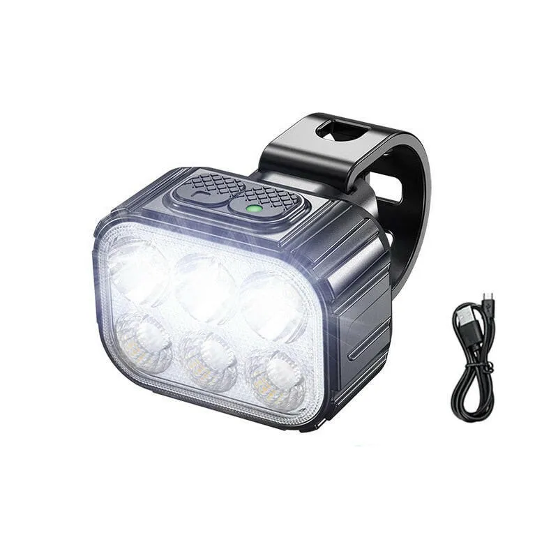 Bicycle LED Light USB Rechargeable Mountain Bike Front Headlight Waterproof Outdoor Cycling Safety Warning Light Bike Parts