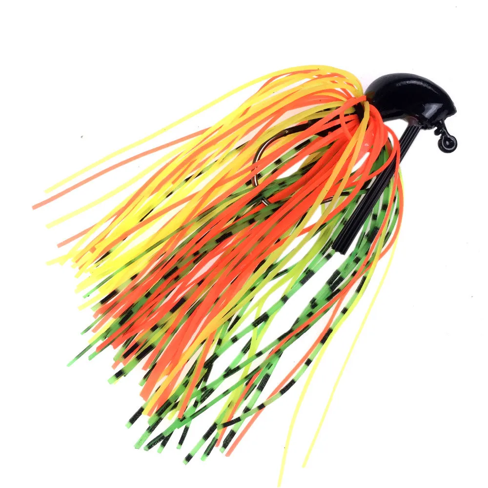 BIG Bass Fly Fishing lures, 5 Pack of Artificial Bait Mixed Colors with Lead Skirt Rubber