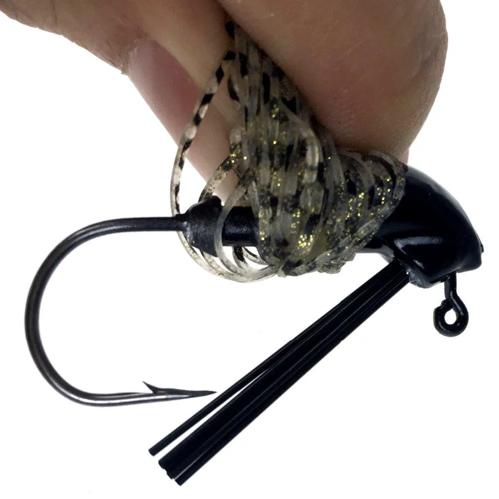 BIG Bass Fly Fishing lures, 5 Pack of Artificial Bait Mixed Colors with Lead Skirt Rubber