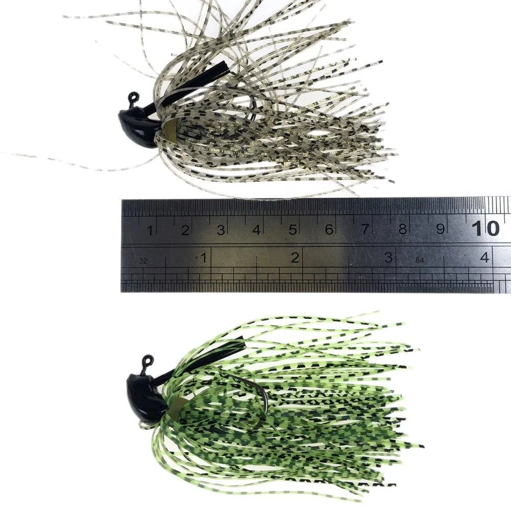 BIG Bass Fly Fishing lures, 5 Pack of Artificial Bait Mixed Colors with Lead Skirt Rubber