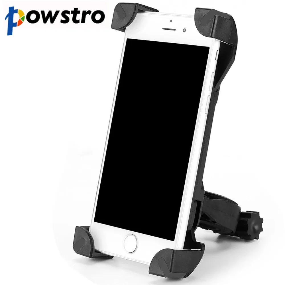 Bike Bicycle Motorcycle Handlebar Phone Stand Holder Bracket Mount Clip Universal 360 Degree Rotation  Shockproof for 3.5-6.5"