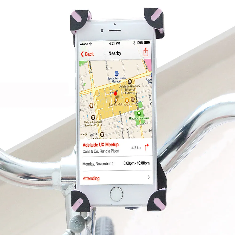 Bike Bicycle Motorcycle Handlebar Phone Stand Holder Bracket Mount Clip Universal 360 Degree Rotation  Shockproof for 3.5-6.5"
