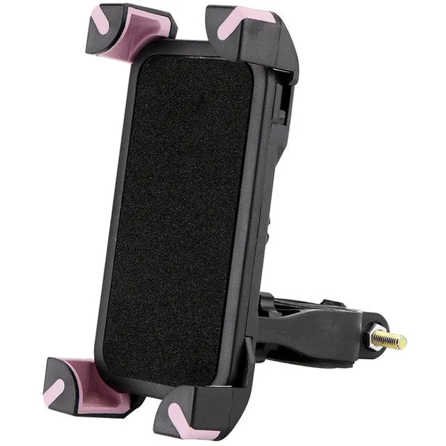 Bike Bicycle Motorcycle Handlebar Phone Stand Holder Bracket Mount Clip Universal 360 Degree Rotation  Shockproof for 3.5-6.5"