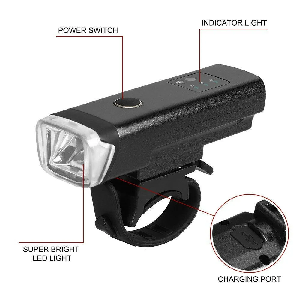 Bike Front Light USB Charging Induction Bicycle Light Flashlight Cycling Waterproof Torch Bike Headlight