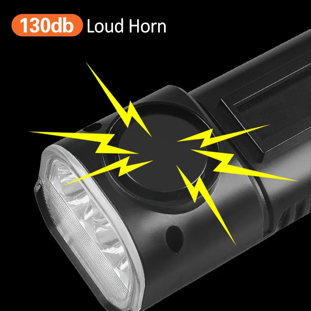 Bike Front Light with Horn USB Rechargeable Headlight