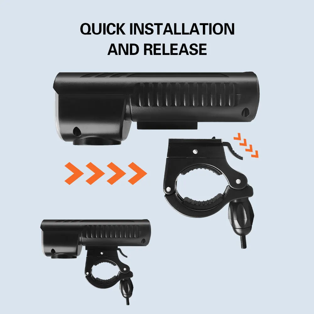 Bike Front Light with Horn USB Rechargeable Headlight