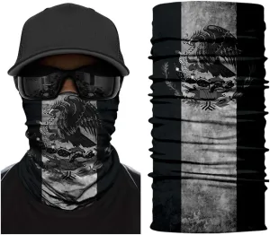 Blackout Mexico Flag Neck Gaiter Magic Scarf Headband Multi-Used Headwear Face Scarf Bandana UV Balaclava Headwrap for Fishing Running Hiking Camping Cycling