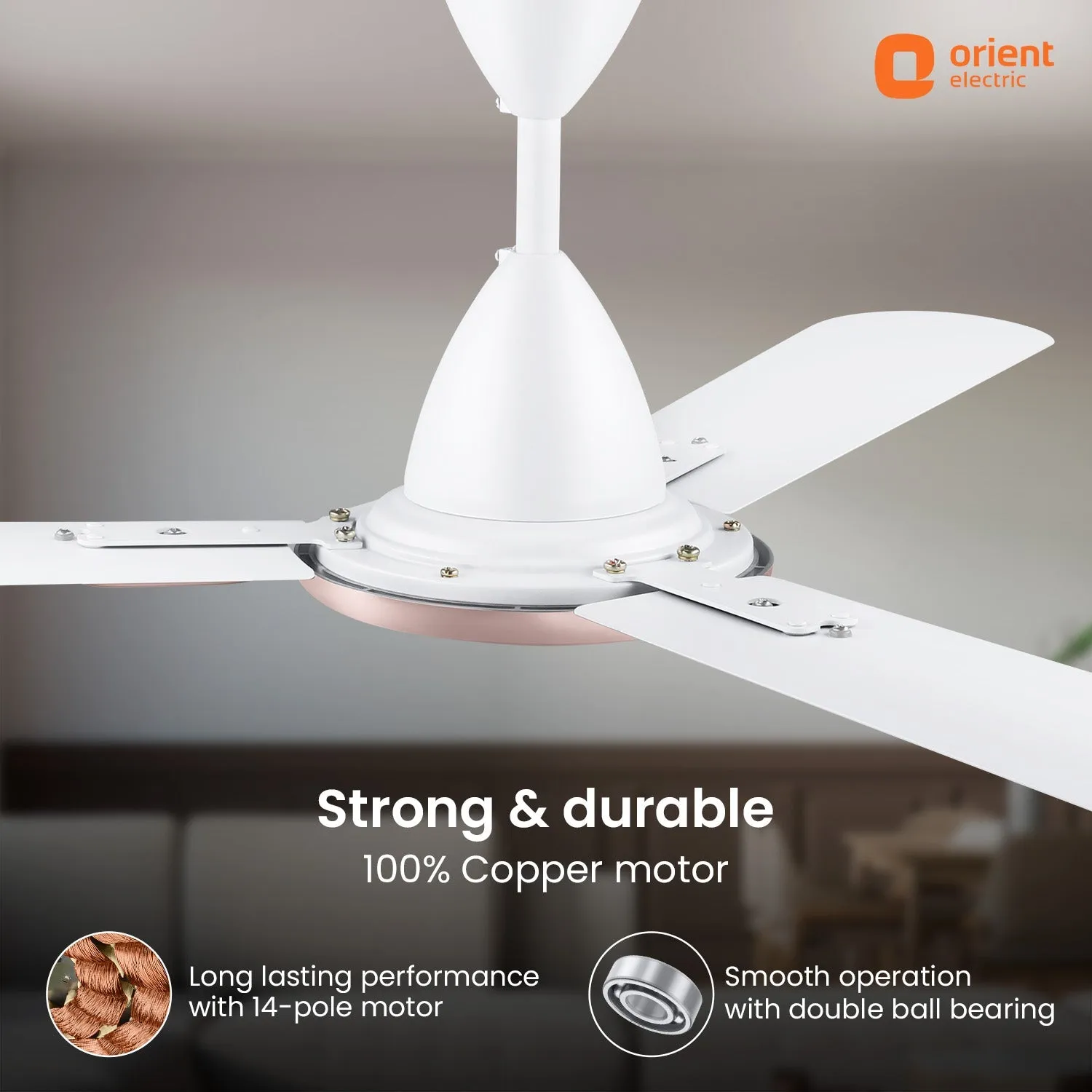 Blanco Antidust High Speed Decorative Ceiling Fan