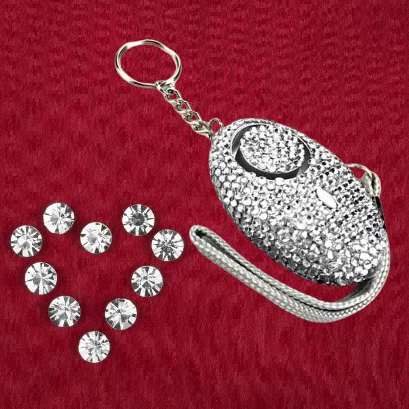 Bling Beacon Rhinestone Panic Alarm Keychain