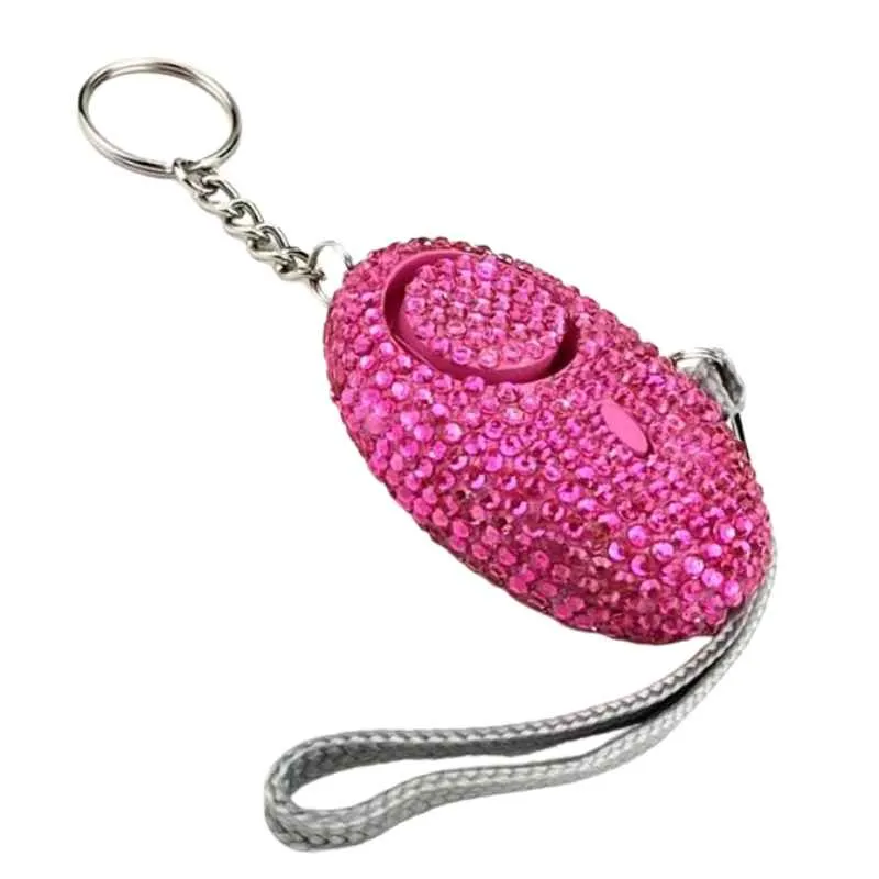 Bling Beacon Rhinestone Panic Alarm Keychain