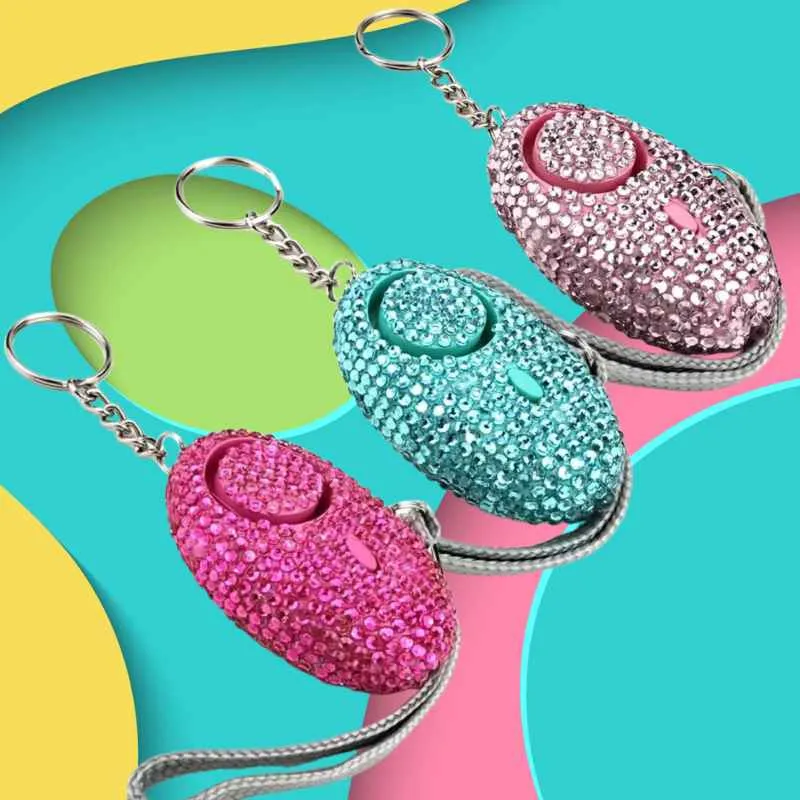 Bling Beacon Rhinestone Panic Alarm Keychain
