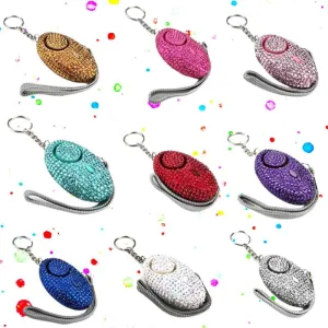 Bling Beacon Rhinestone Panic Alarm Keychain