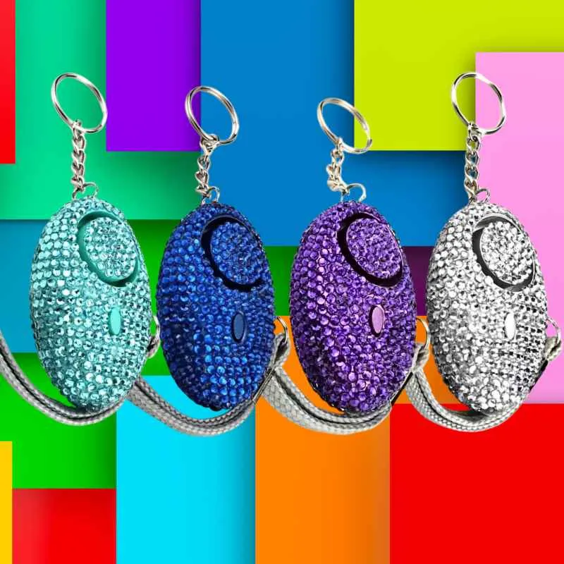 Bling Beacon Rhinestone Panic Alarm Keychain