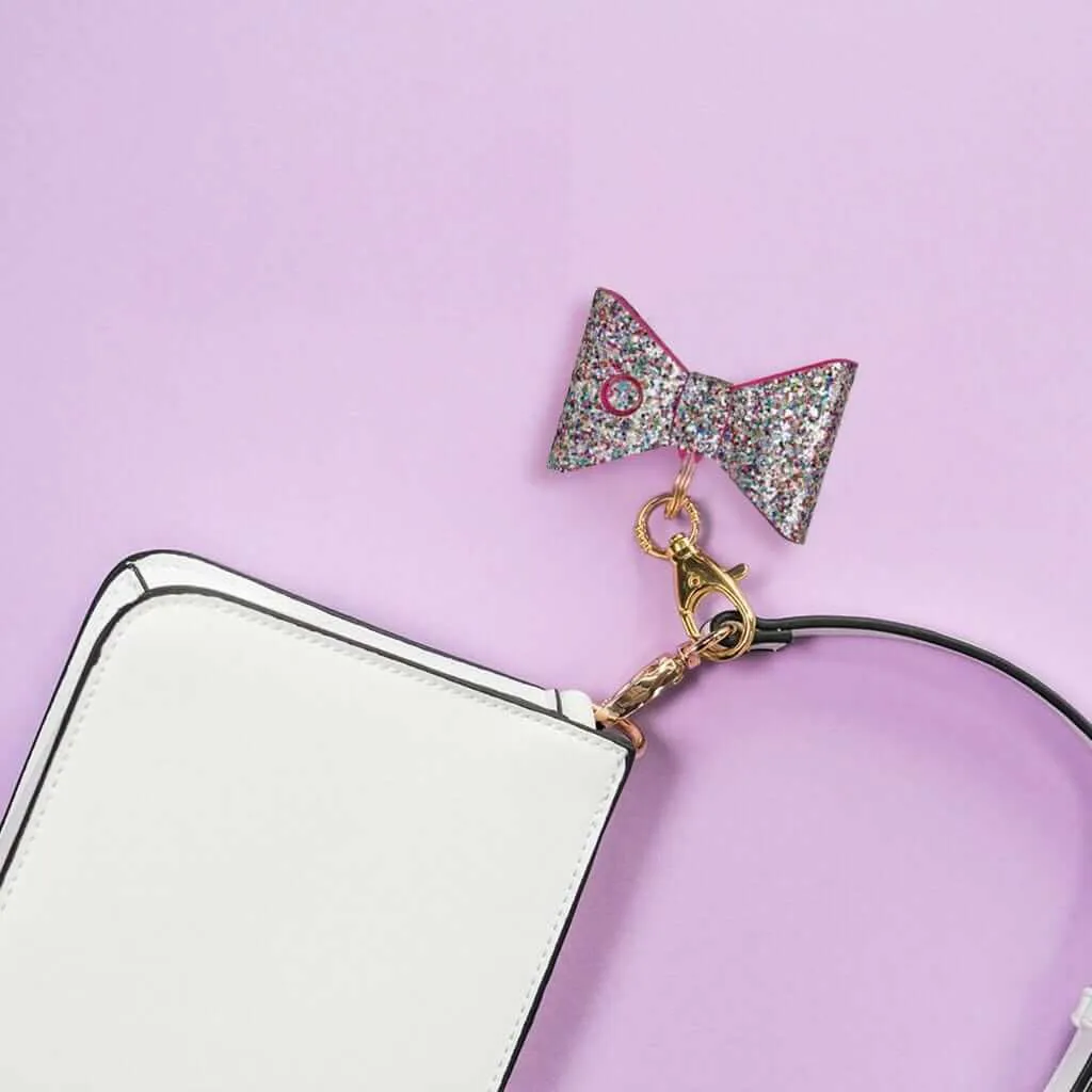 Bling Bow Panic Alarm Personal Safety Flashlight Key Chain