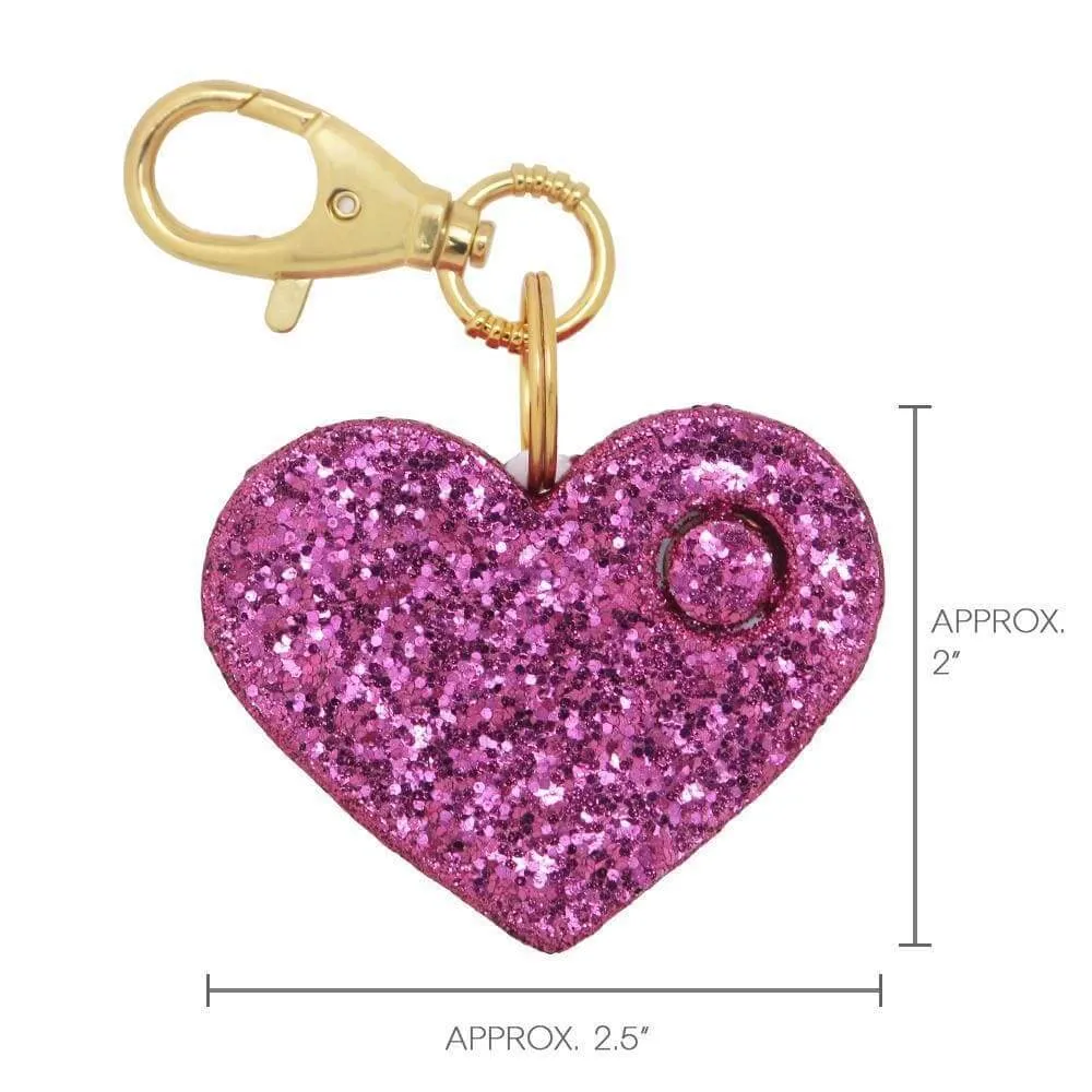 Bling Heart Panic Alarm Personal Safety Flashlight Key Chain