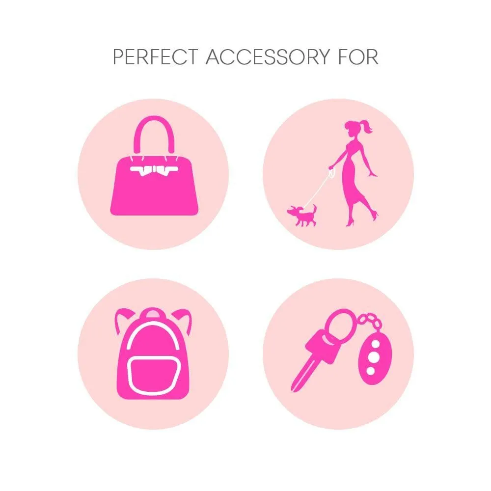 Bling Heart Panic Alarm Personal Safety Flashlight Key Chain