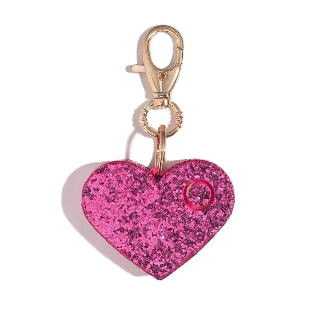 Bling Heart Panic Alarm Personal Safety Flashlight Key Chain