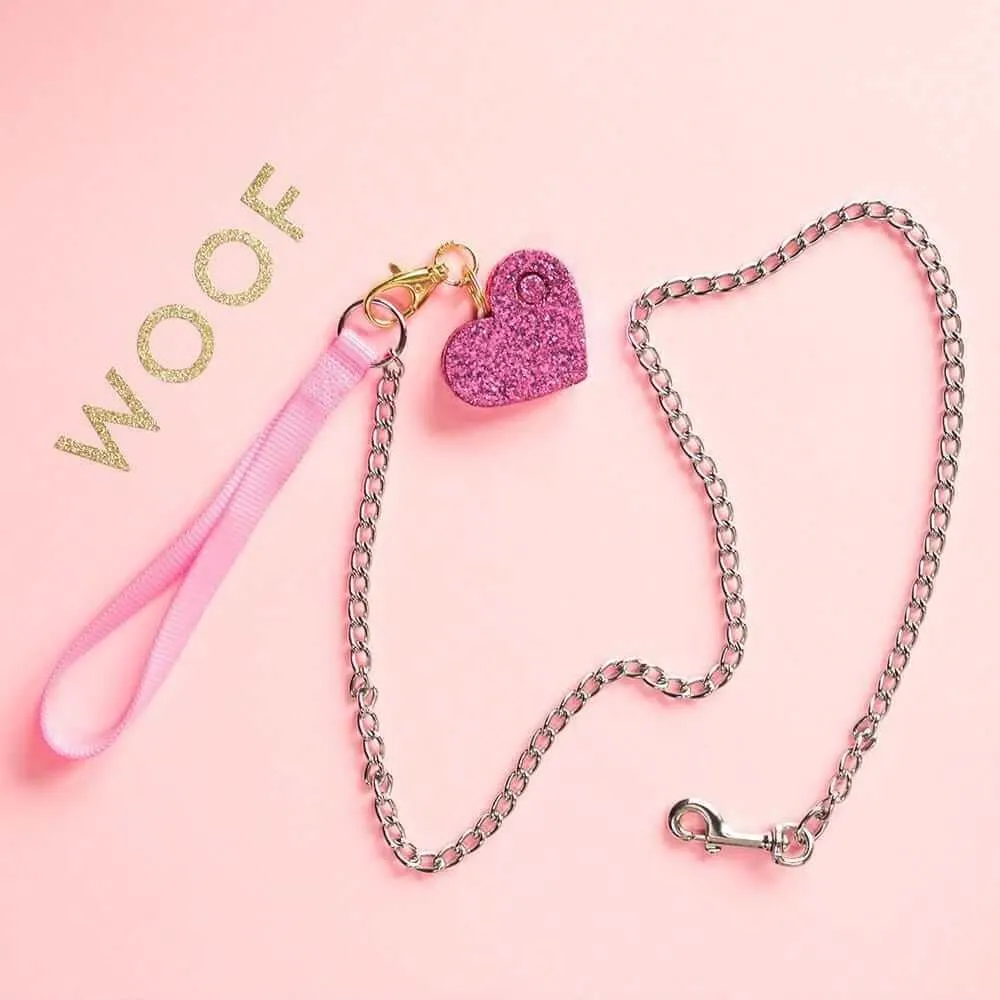 Bling Heart Panic Alarm Personal Safety Flashlight Key Chain