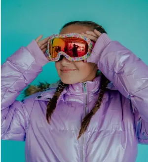 Bling2o Girls Pink Crystal Glaciers Ski & Snow Mask