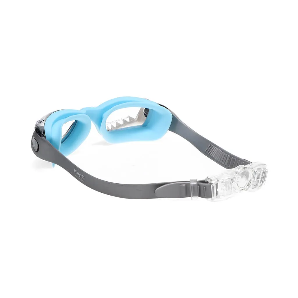 Bling2O Swim Goggles Jawsome Baby Blue Tip