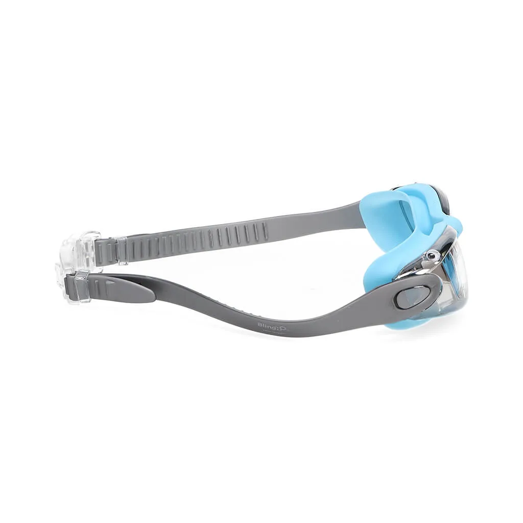 Bling2O Swim Goggles Jawsome Baby Blue Tip