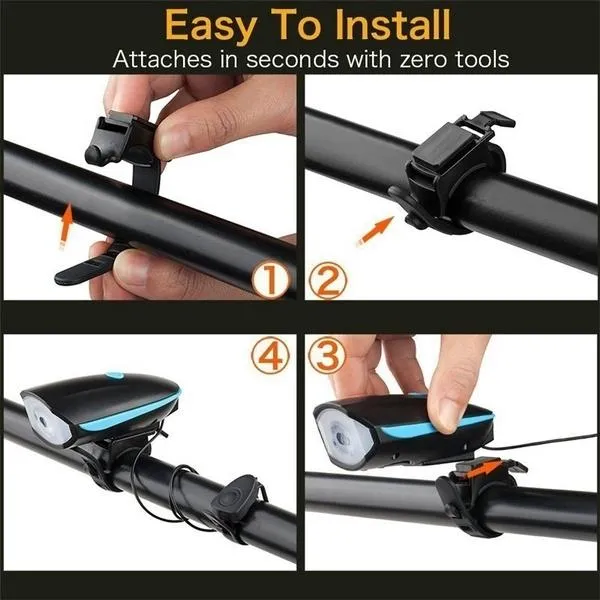 Bright LED Bike Light with Rechargeable Battery