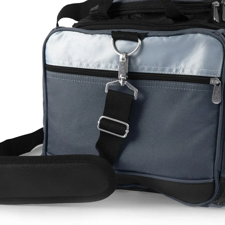 Buccaneer Portable Charcoal Grill and Cooler Tote, Black with Gray and Silver