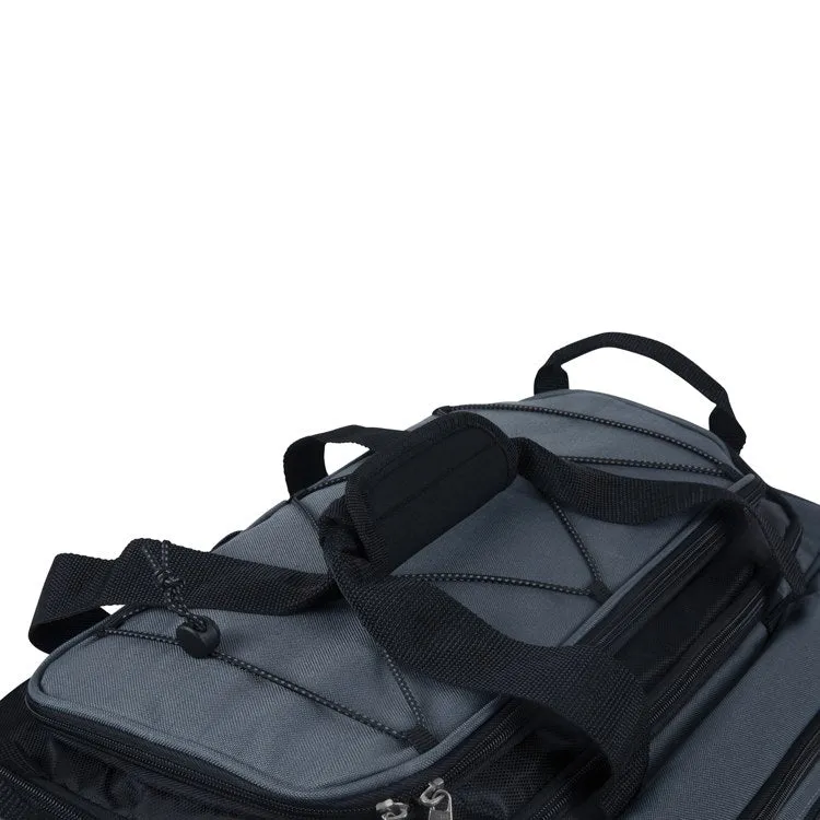 Buccaneer Portable Charcoal Grill and Cooler Tote, Black with Gray and Silver