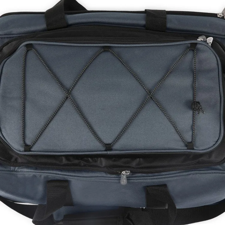 Buccaneer Portable Charcoal Grill and Cooler Tote, Black with Gray and Silver