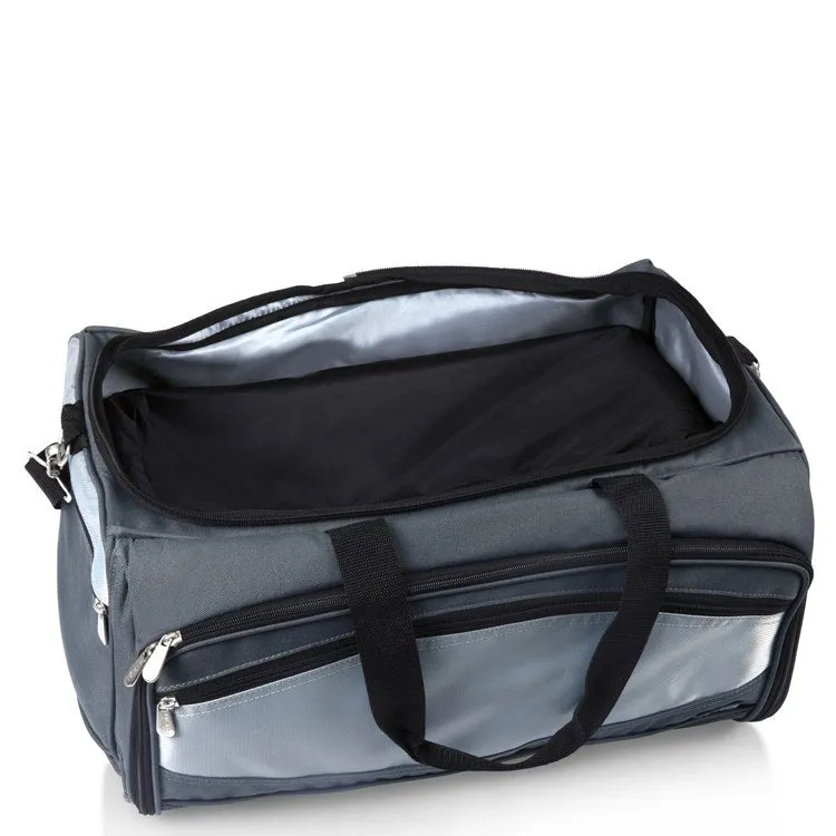 Buccaneer Portable Charcoal Grill and Cooler Tote, Black with Gray and Silver
